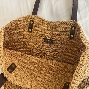 Jcrew straw tote bag